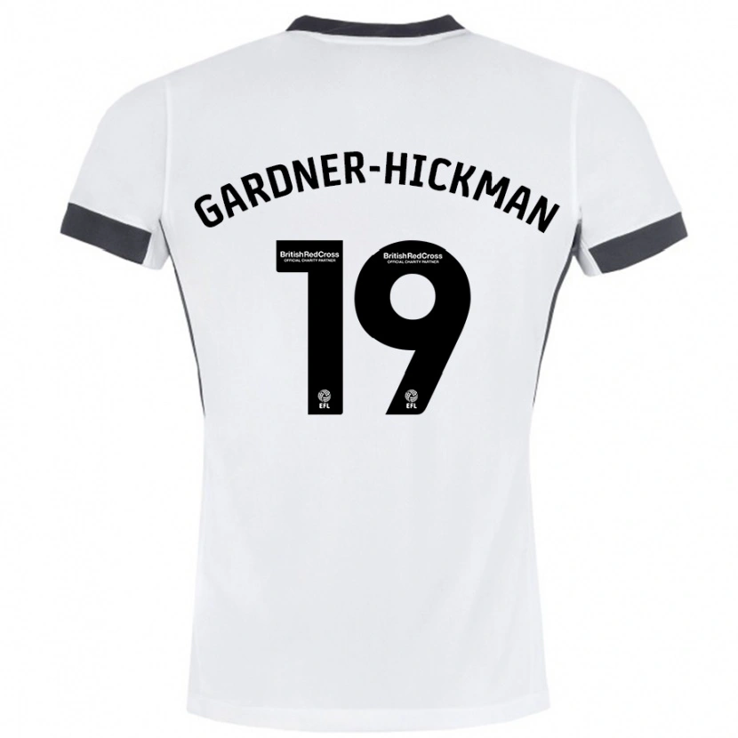 Danxen Mujer Camiseta Taylor Gardner-Hickman #19 Blanco Negro 2ª Equipación 2024/25 La Camisa