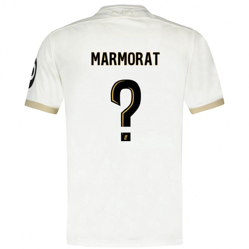 Danxen Mujer Camiseta Mathéo Marmorat #0 Blanco Dorado 2ª Equipación 2024/25 La Camisa