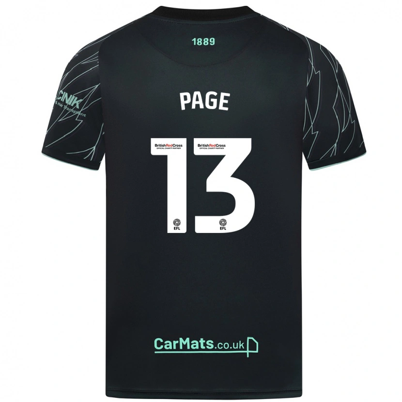 Danxen Mujer Camiseta Olivia Page #13 Negro Verde 2ª Equipación 2024/25 La Camisa