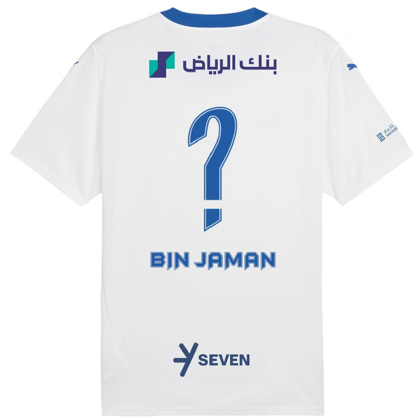 Danxen Mujer Camiseta Rakan Bin Jaman #0 Blanco Azul 2ª Equipación 2024/25 La Camisa