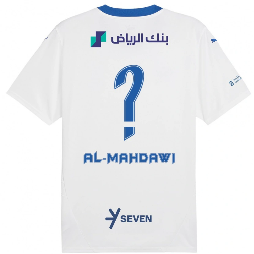 Danxen Mujer Camiseta Ali Al-Mahdawi #0 Blanco Azul 2ª Equipación 2024/25 La Camisa