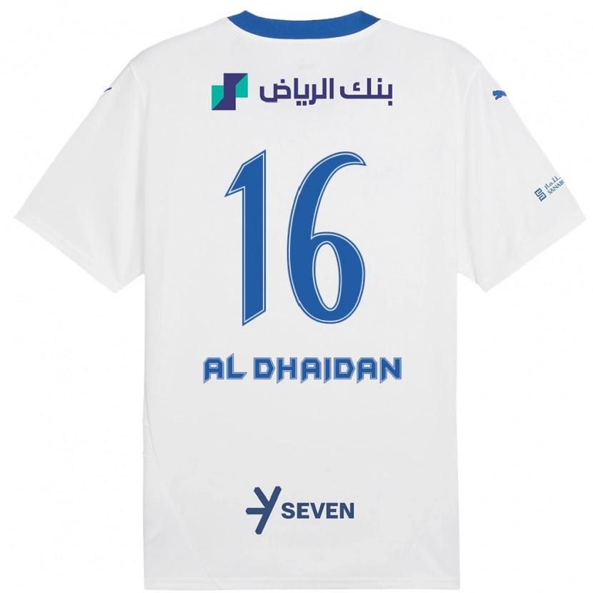 Danxen Mujer Camiseta Nadia Al-Dhaidan #16 Blanco Azul 2ª Equipación 2024/25 La Camisa