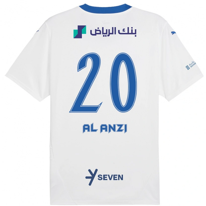 Danxen Mujer Camiseta Areej Al-Anzi #20 Blanco Azul 2ª Equipación 2024/25 La Camisa