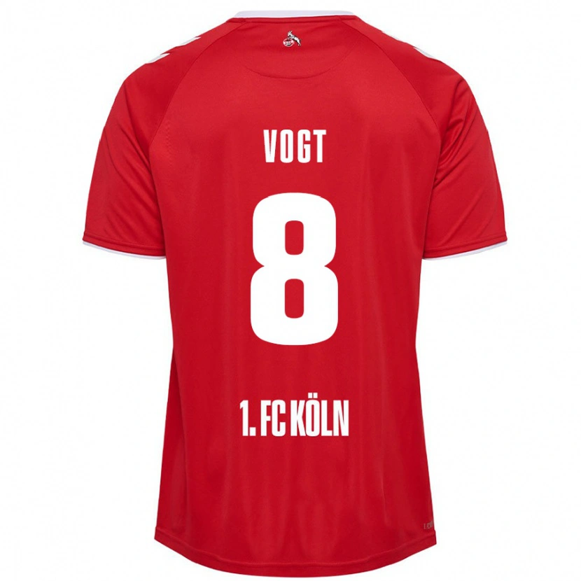 Danxen Mujer Camiseta Laura Vogt #8 Rojo Blanco 2ª Equipación 2024/25 La Camisa