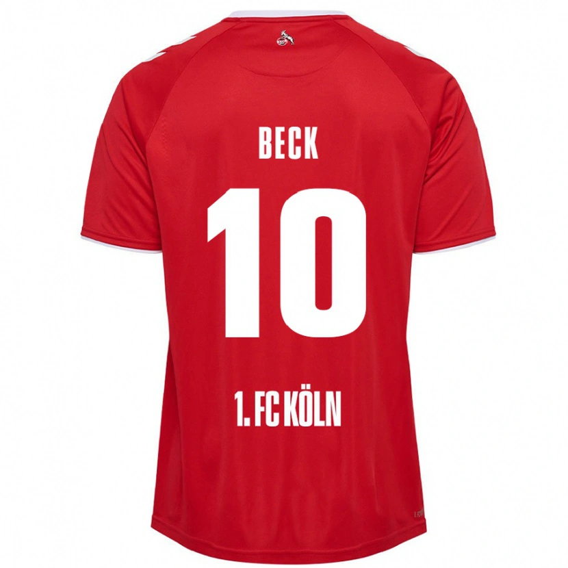 Danxen Mujer Camiseta Sharon Beck #10 Rojo Blanco 2ª Equipación 2024/25 La Camisa