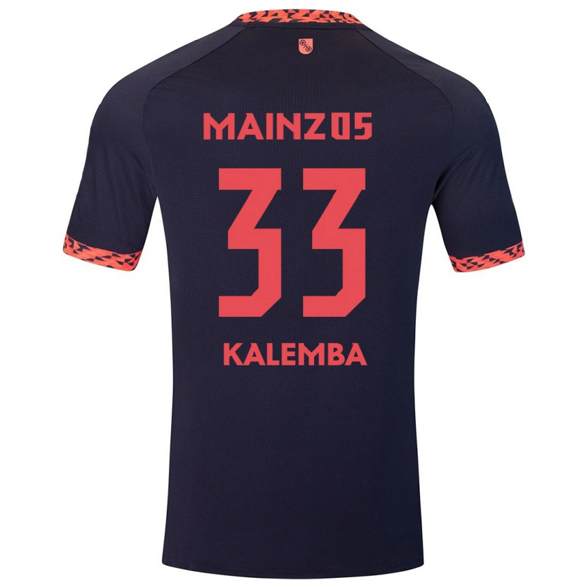 Danxen Mujer Camiseta Marcel Kalemba #33 Azul Coral Rojo 2ª Equipación 2024/25 La Camisa