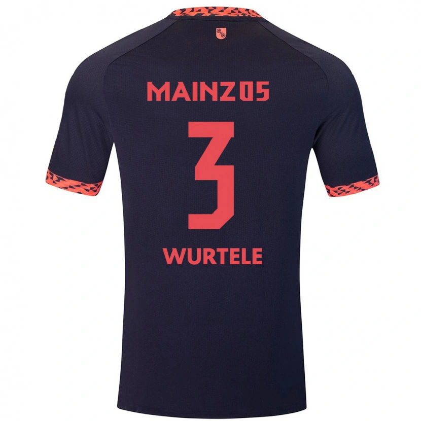 Danxen Mujer Camiseta Fabienne Würtele #3 Azul Coral Rojo 2ª Equipación 2024/25 La Camisa