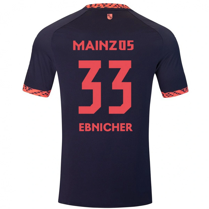 Danxen Mujer Camiseta Sabine Ebnicher #33 Azul Coral Rojo 2ª Equipación 2024/25 La Camisa