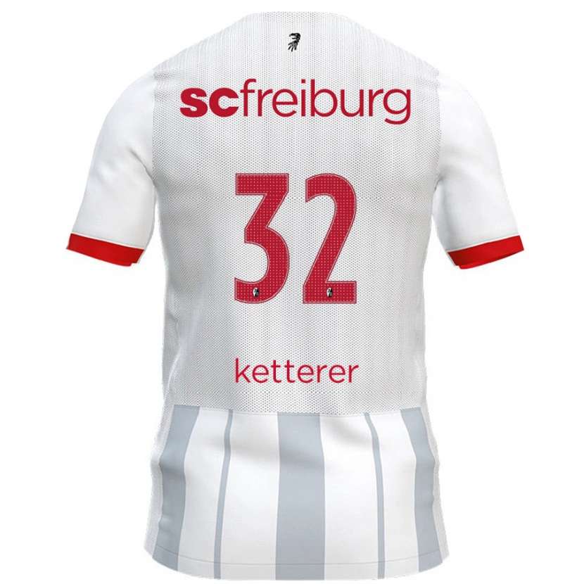 Danxen Mujer Camiseta Ashley Ketterer #32 Blanco Gris 2ª Equipación 2024/25 La Camisa