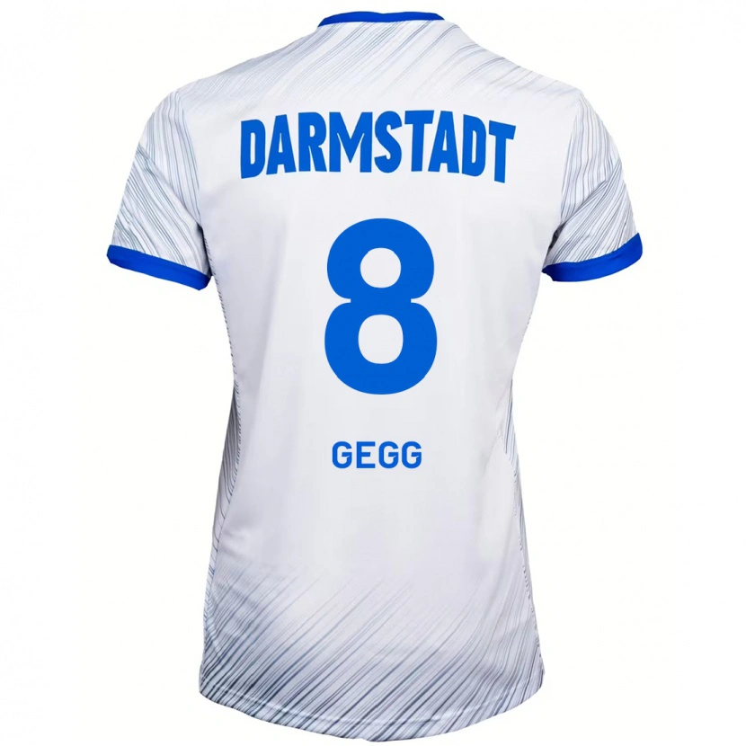 Danxen Mujer Camiseta Samir Gegg #8 Blanco Azul 2ª Equipación 2024/25 La Camisa