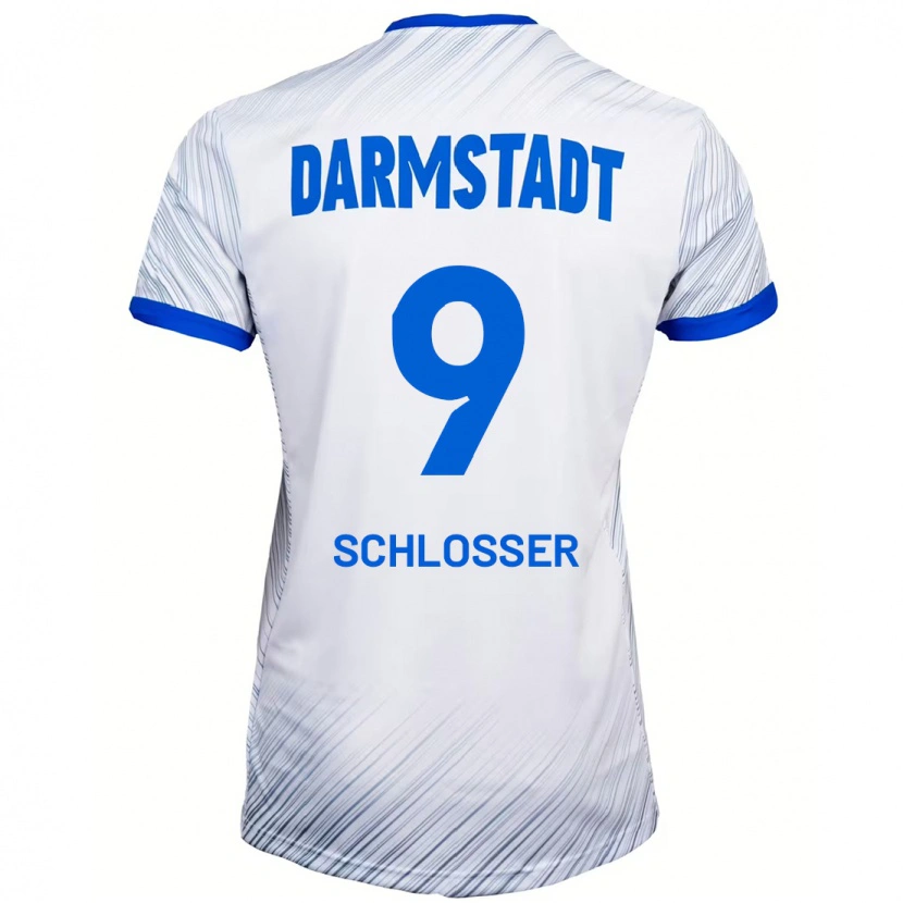 Danxen Mujer Camiseta Mika Schlosser #9 Blanco Azul 2ª Equipación 2024/25 La Camisa