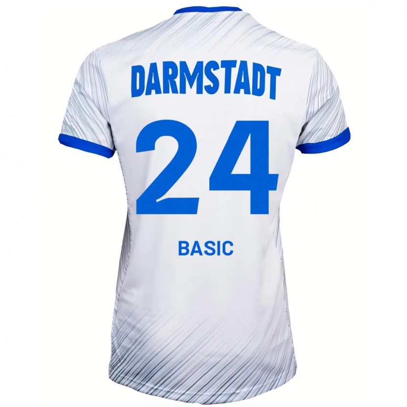 Danxen Mujer Camiseta Benjamin Basic #24 Blanco Azul 2ª Equipación 2024/25 La Camisa