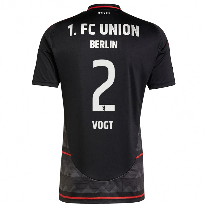 Danxen Mujer Camiseta Kevin Vogt #2 Negro 2ª Equipación 2024/25 La Camisa