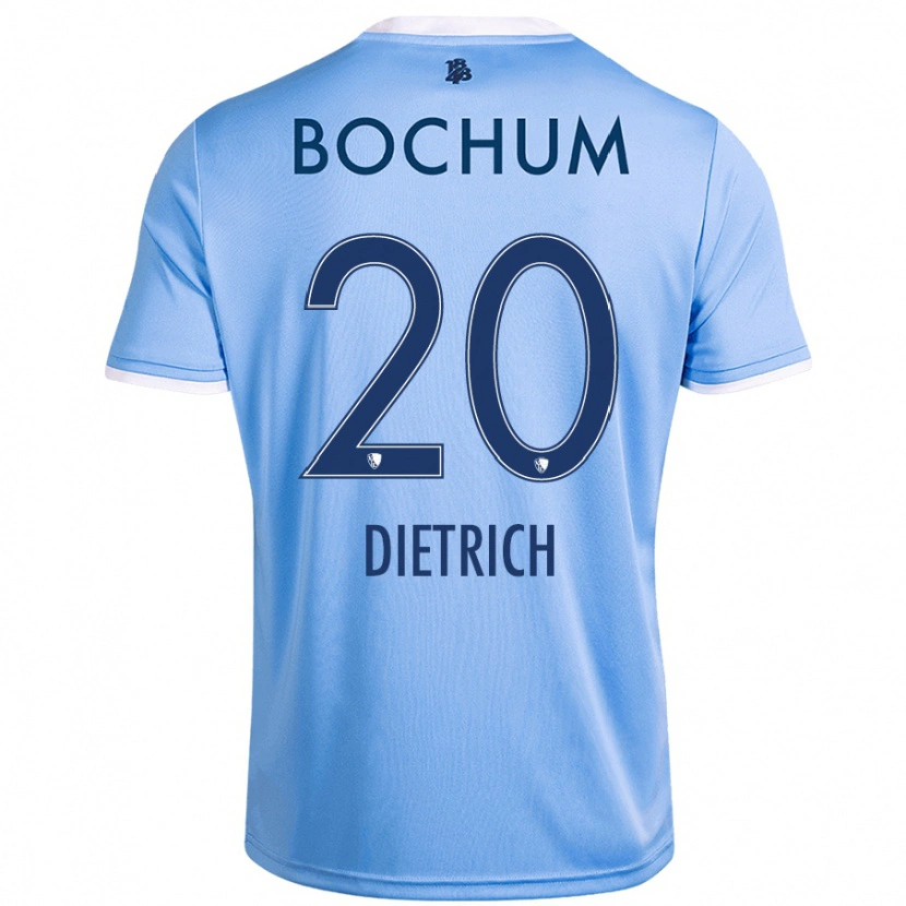 Danxen Mujer Camiseta Sam Dietrich #20 Azul Cielo 2ª Equipación 2024/25 La Camisa