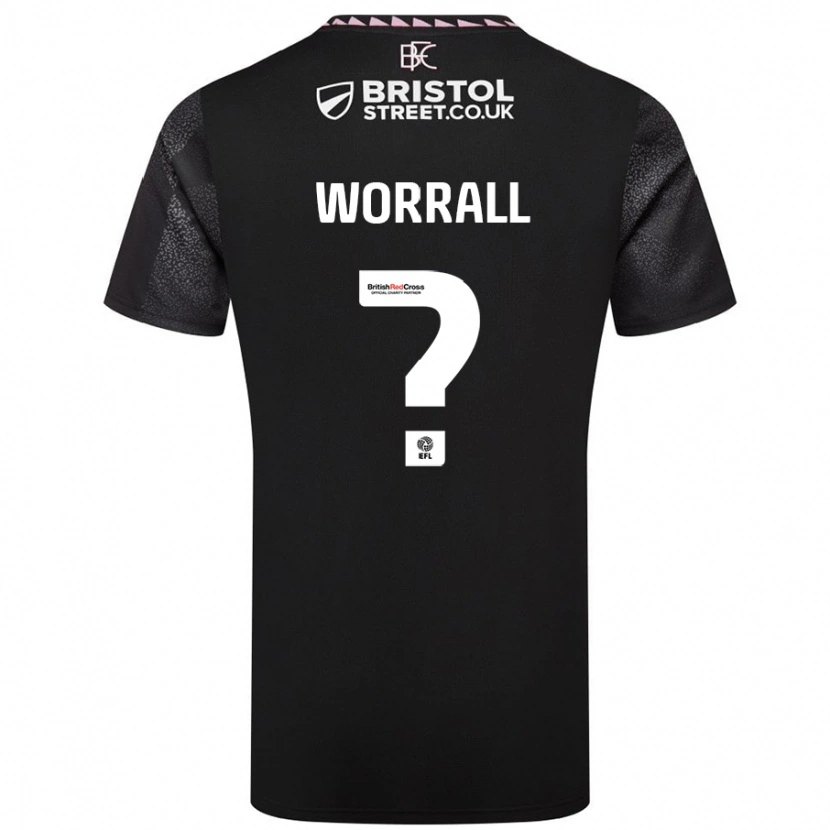 Danxen Mujer Camiseta Joe Worrall #0 Negro 2ª Equipación 2024/25 La Camisa