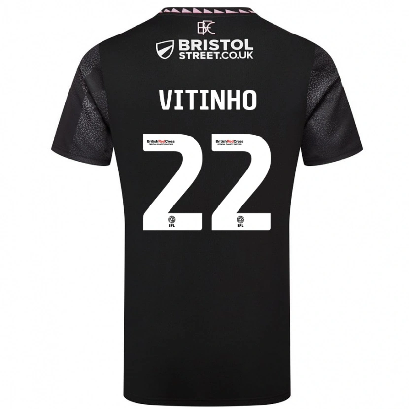 Danxen Mujer Camiseta Vitinho #22 Negro 2ª Equipación 2024/25 La Camisa