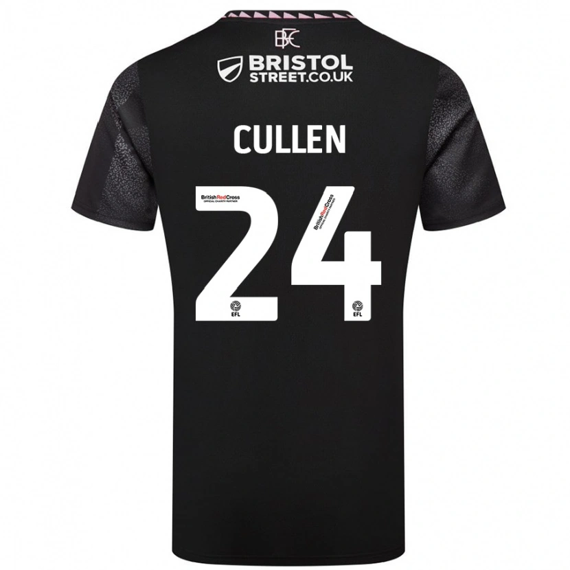 Danxen Mujer Camiseta Josh Cullen #24 Negro 2ª Equipación 2024/25 La Camisa