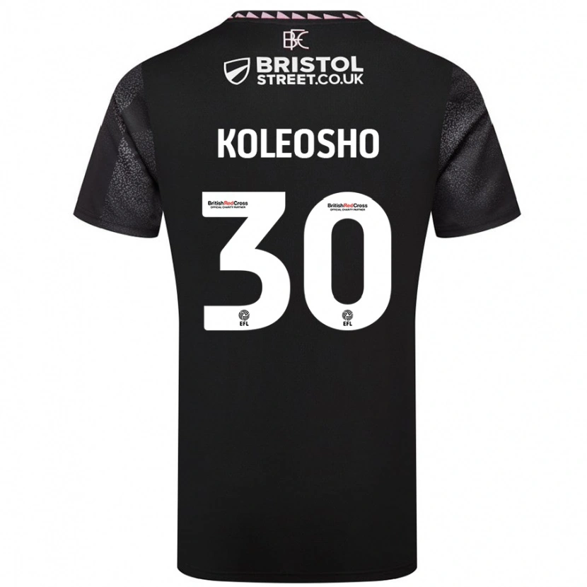 Danxen Mujer Camiseta Luca Koleosho #30 Negro 2ª Equipación 2024/25 La Camisa