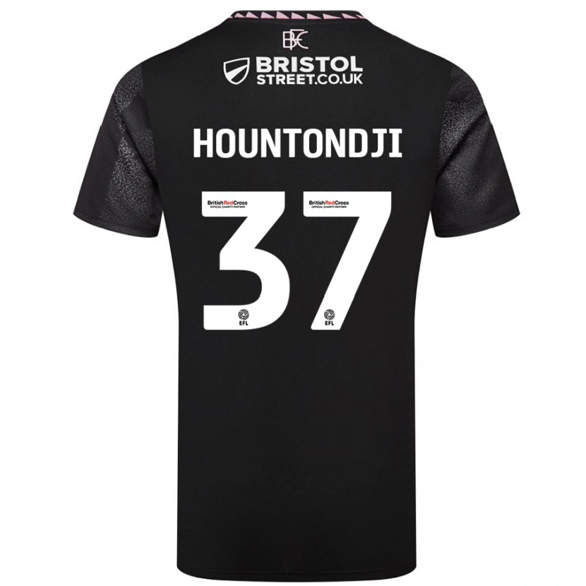 Danxen Mujer Camiseta Andreas Hountondji #37 Negro 2ª Equipación 2024/25 La Camisa