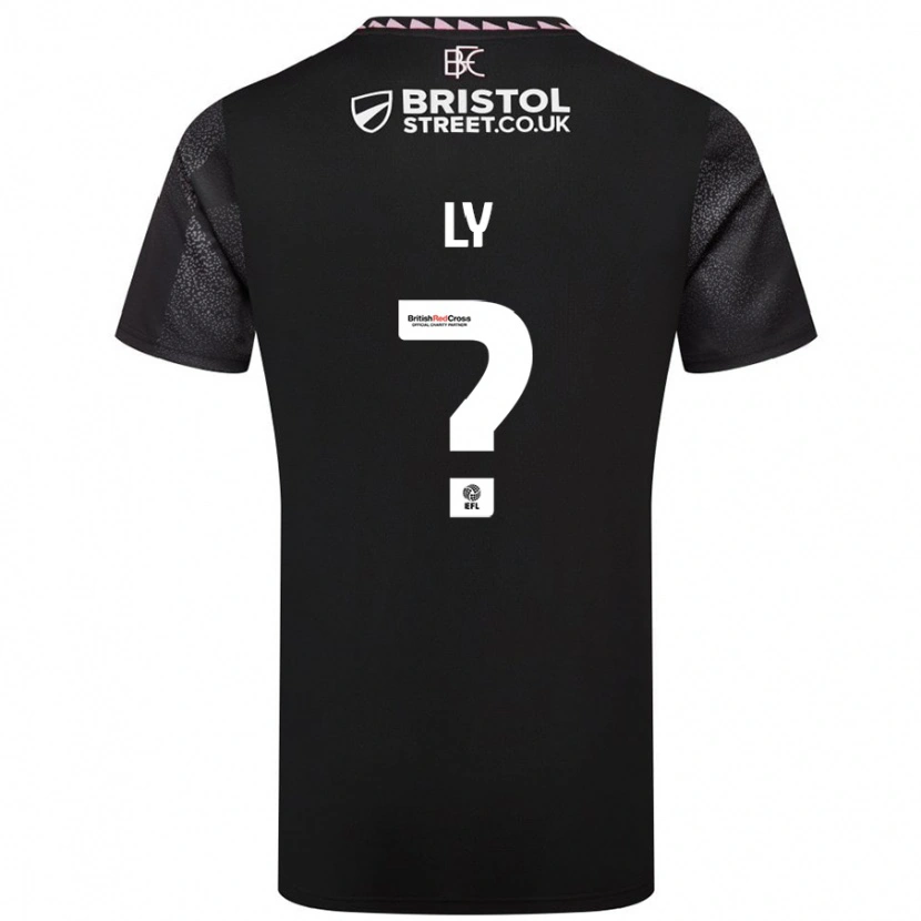 Danxen Mujer Camiseta Brandon Ly #0 Negro 2ª Equipación 2024/25 La Camisa