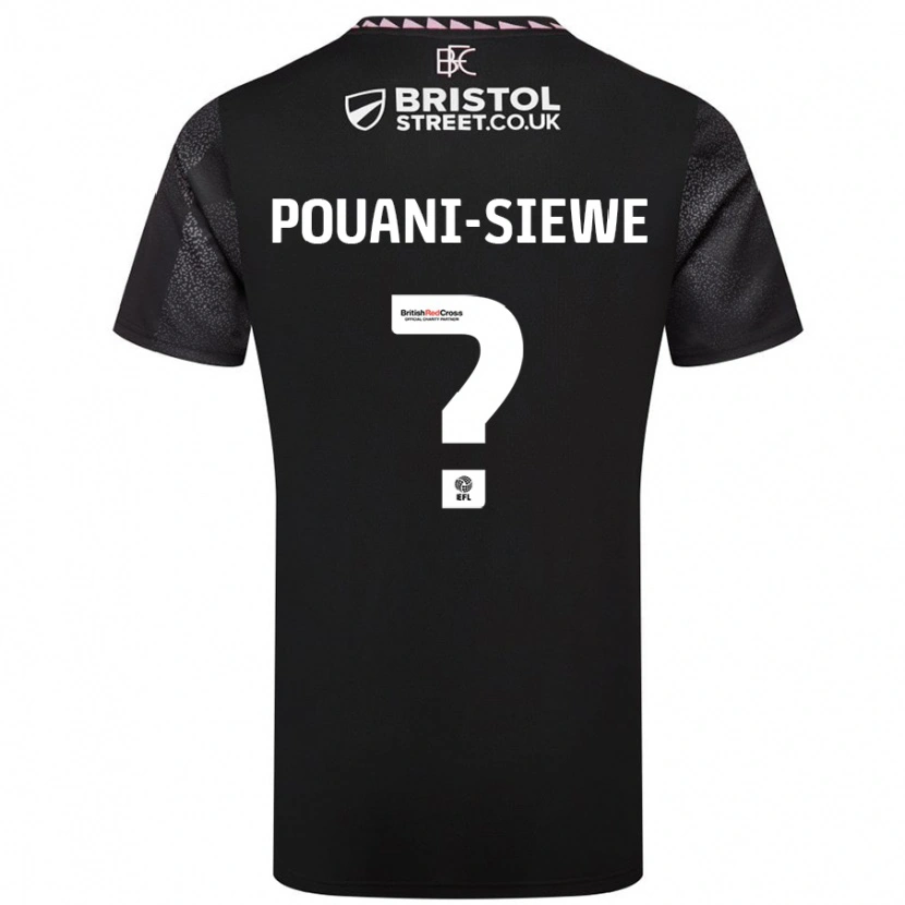 Danxen Mujer Camiseta Brandon Pouani-Siewe #0 Negro 2ª Equipación 2024/25 La Camisa