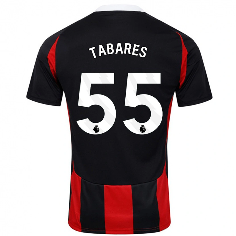 Danxen Mujer Camiseta Samuel Tabares #55 Negro Rojo 2ª Equipación 2024/25 La Camisa