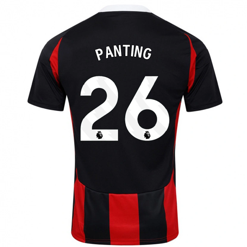 Danxen Mujer Camiseta Rachel Panting #26 Negro Rojo 2ª Equipación 2024/25 La Camisa