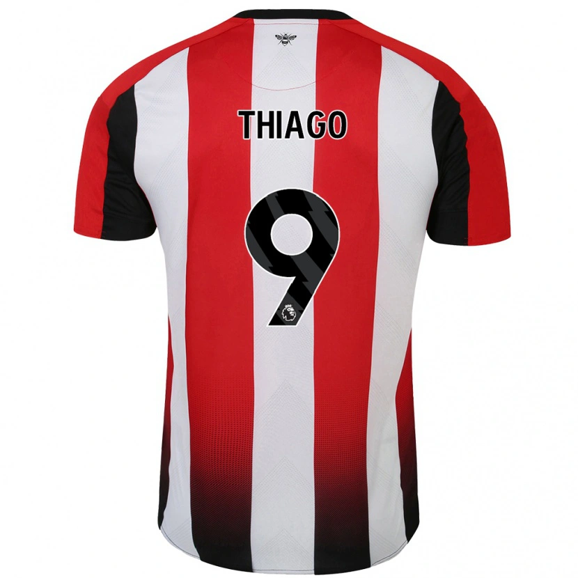 Danxen Niño Camiseta Igor Thiago #9 Rojo Blanco 1ª Equipación 2024/25 La Camisa