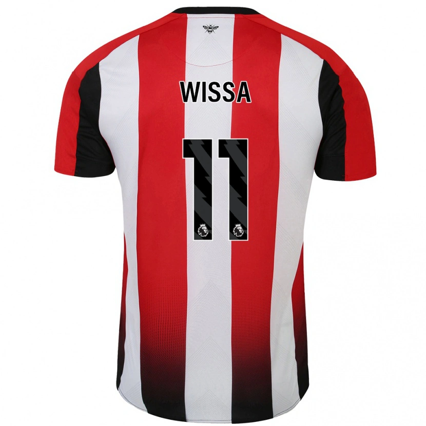 Danxen Niño Camiseta Yoane Wissa #11 Rojo Blanco 1ª Equipación 2024/25 La Camisa