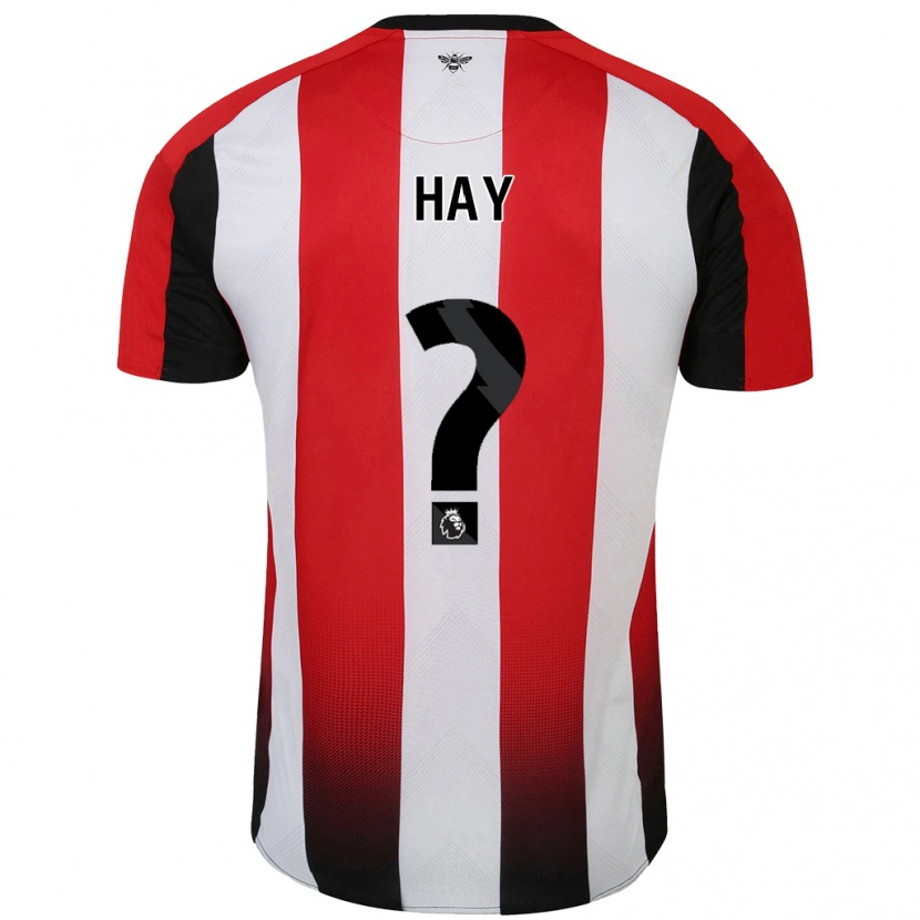 Danxen Niño Camiseta Ashley Hay #0 Rojo Blanco 1ª Equipación 2024/25 La Camisa