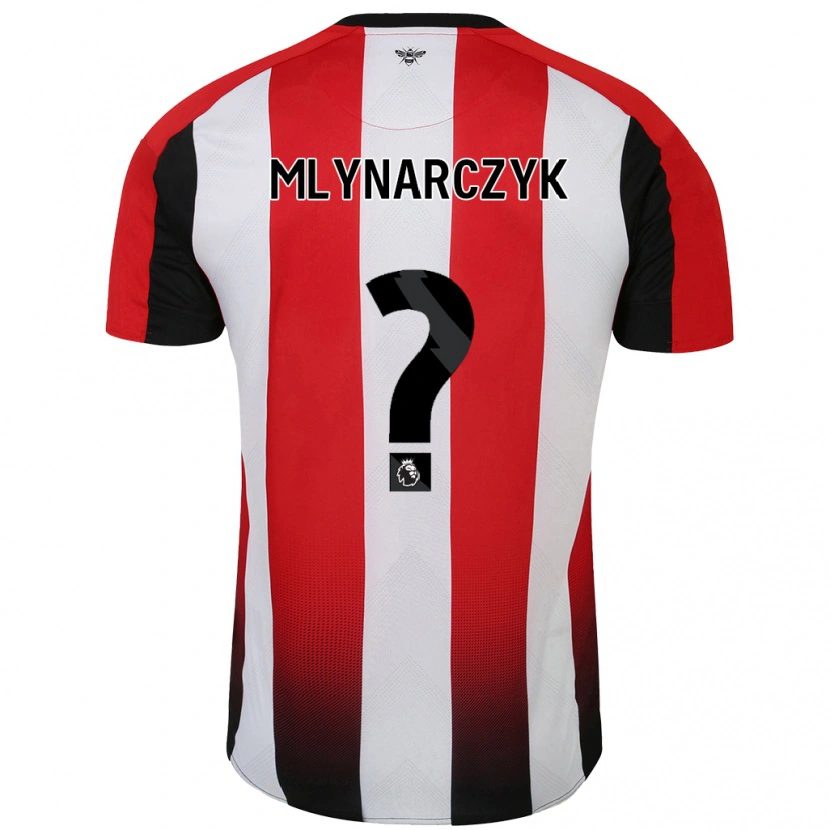 Danxen Niño Camiseta Adam Mlynarczyk #0 Rojo Blanco 1ª Equipación 2024/25 La Camisa