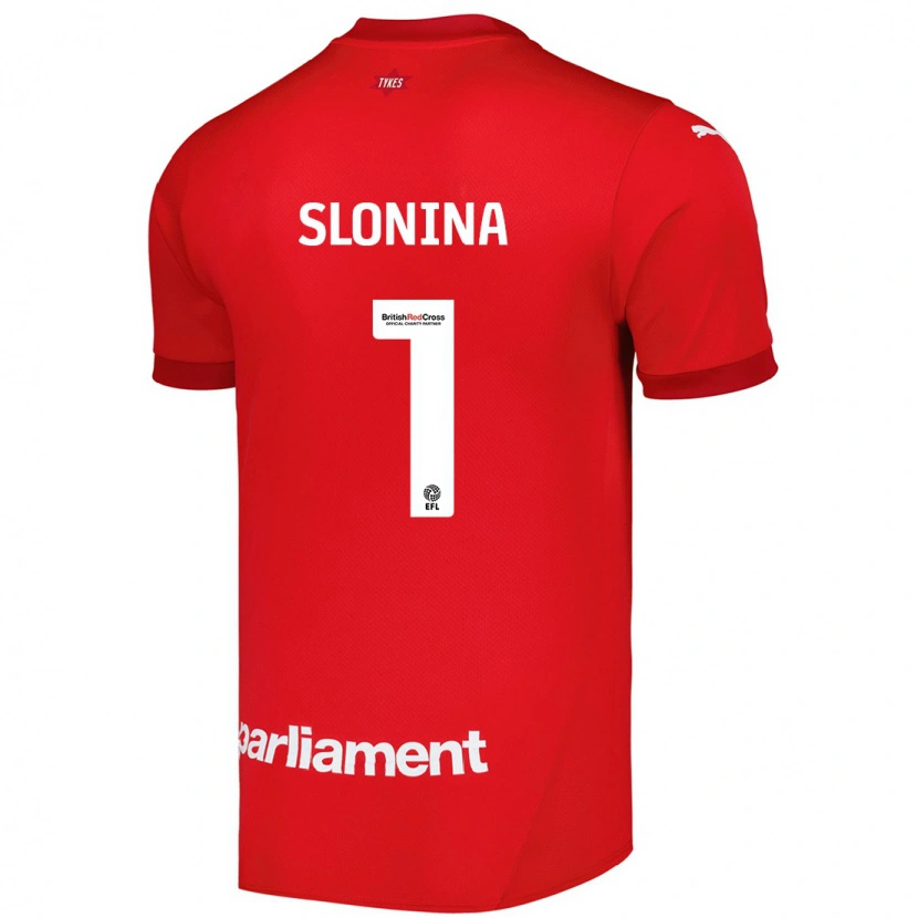 Danxen Niño Camiseta Gabriel Slonina #1 Rojo 1ª Equipación 2024/25 La Camisa