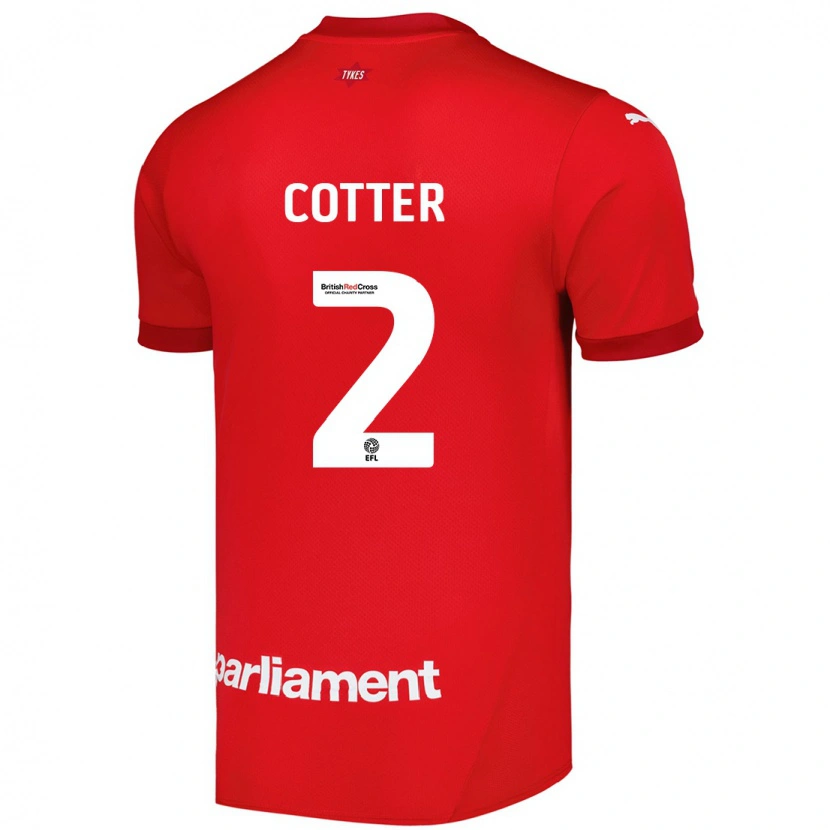 Danxen Niño Camiseta Barry Cotter #2 Rojo 1ª Equipación 2024/25 La Camisa