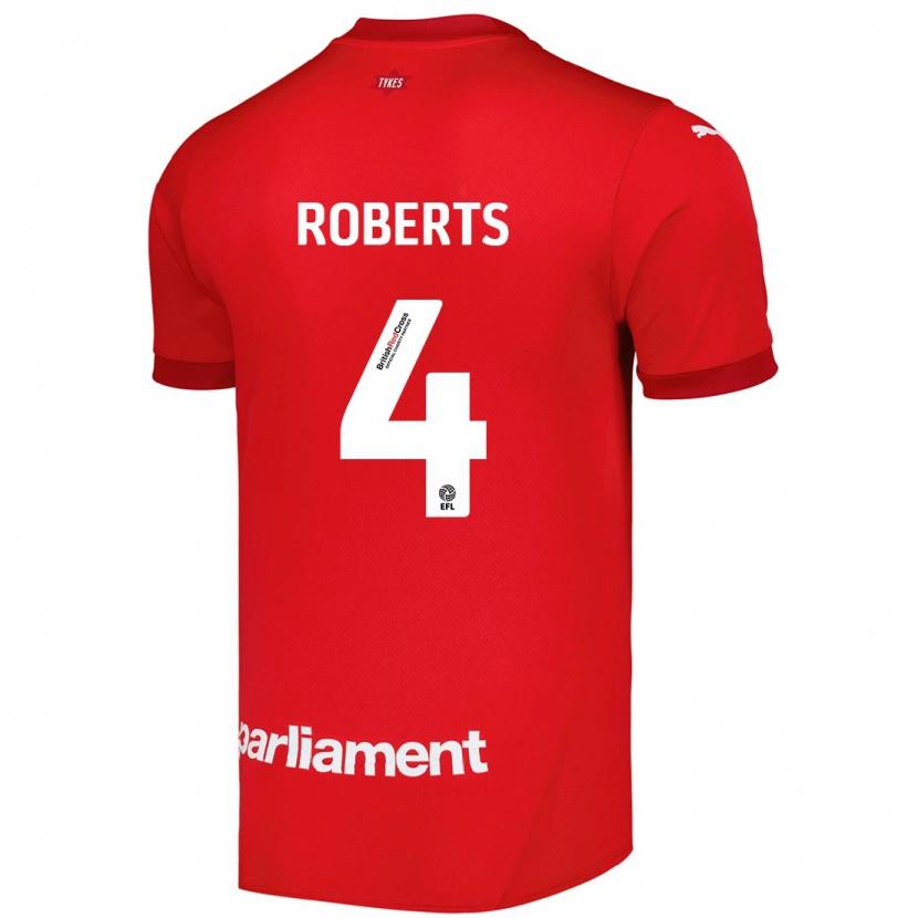 Danxen Niño Camiseta Marc Roberts #4 Rojo 1ª Equipación 2024/25 La Camisa