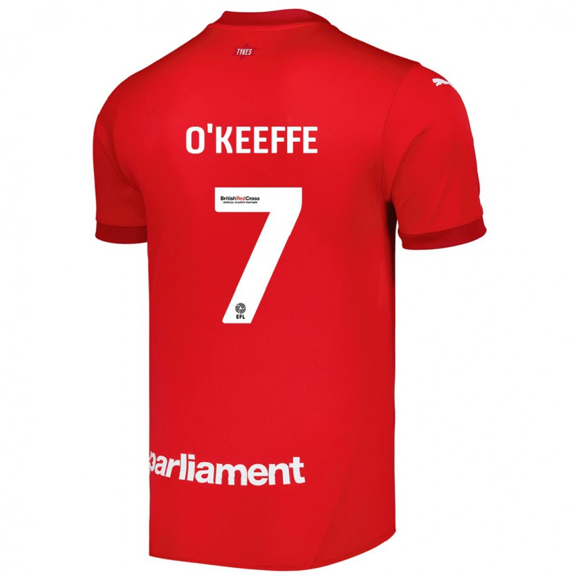 Danxen Niño Camiseta Corey O'keeffe #7 Rojo 1ª Equipación 2024/25 La Camisa