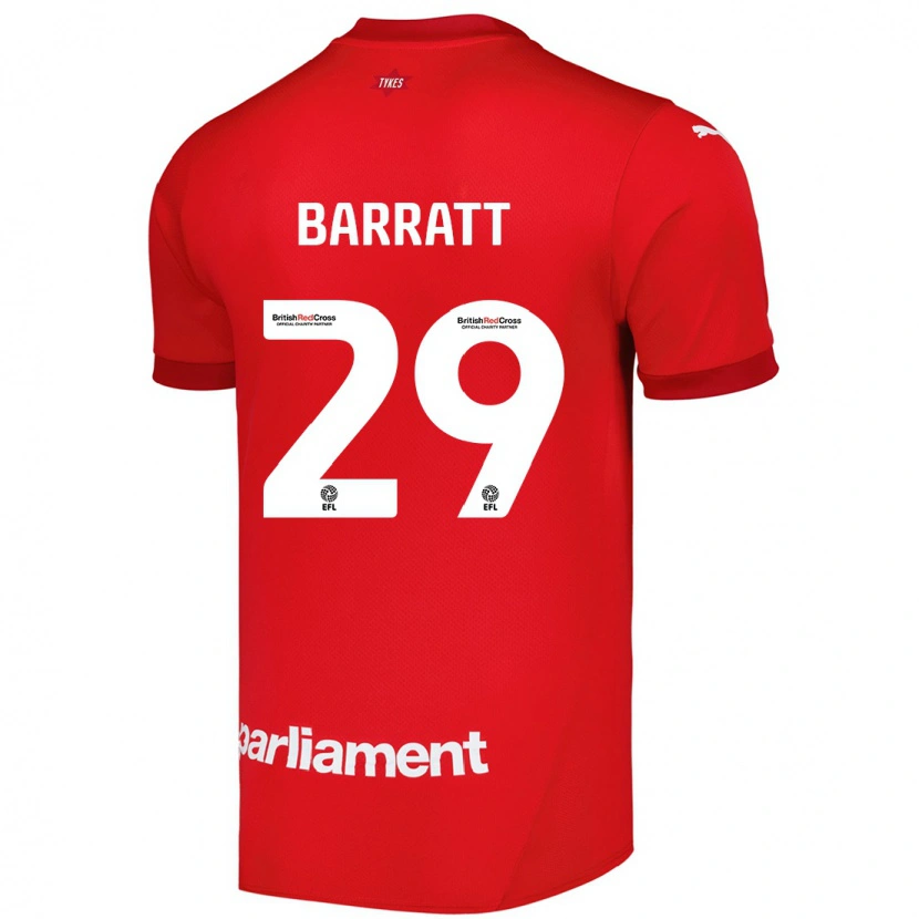 Danxen Niño Camiseta Connor Barratt #29 Rojo 1ª Equipación 2024/25 La Camisa