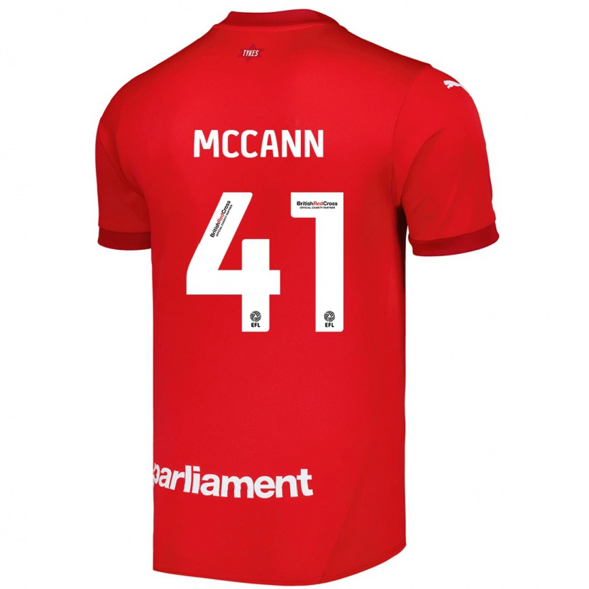 Danxen Niño Camiseta Bayley Mccann #41 Rojo 1ª Equipación 2024/25 La Camisa