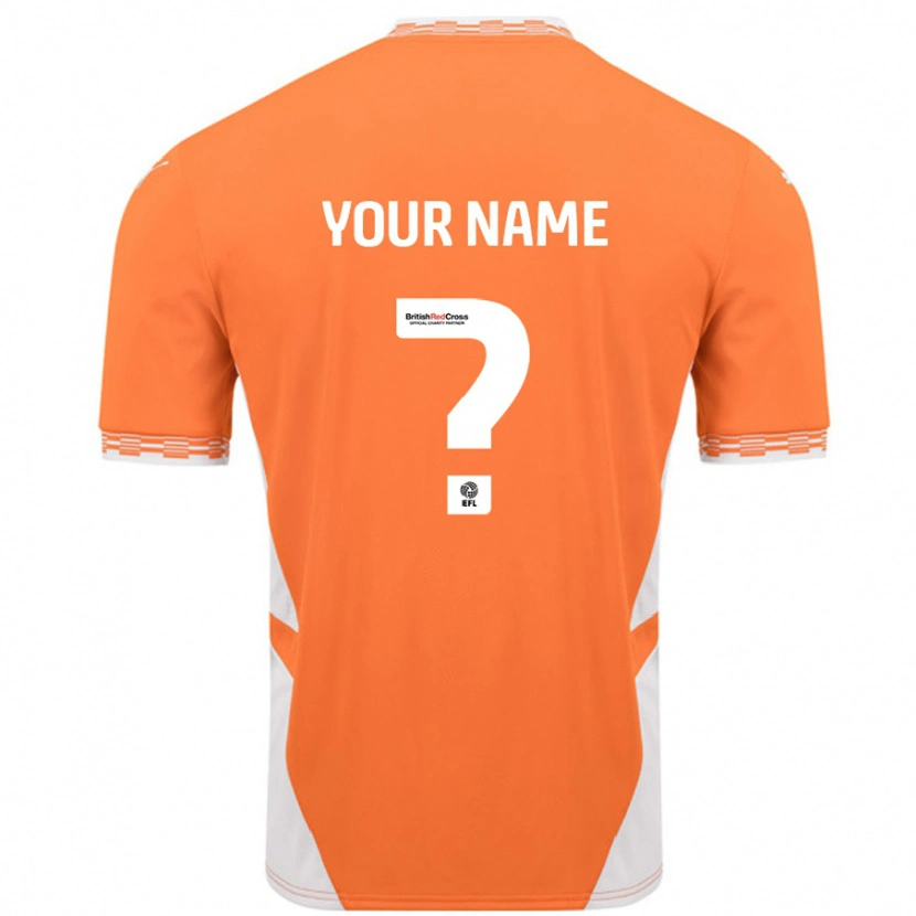 Danxen Niño Camiseta Su Nombre #0 Naranja Blanco 1ª Equipación 2024/25 La Camisa