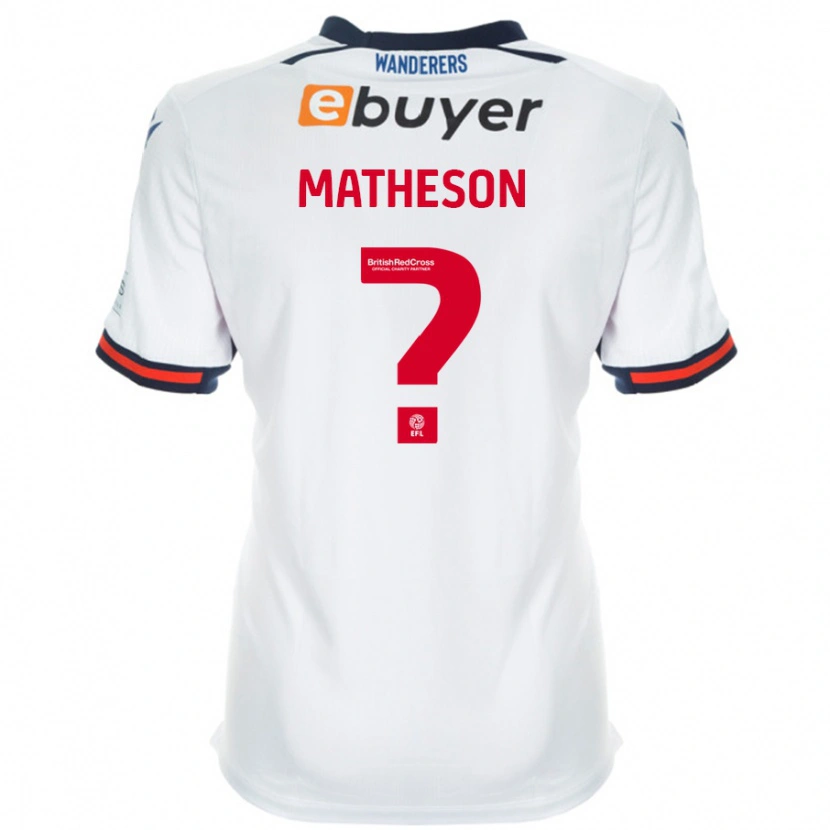 Danxen Niño Camiseta Luke Matheson #0 Blanco 1ª Equipación 2024/25 La Camisa