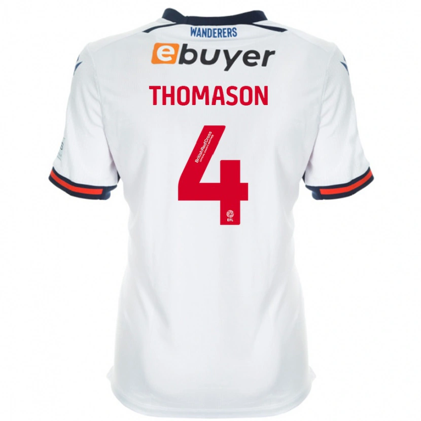 Danxen Niño Camiseta George Thomason #4 Blanco 1ª Equipación 2024/25 La Camisa