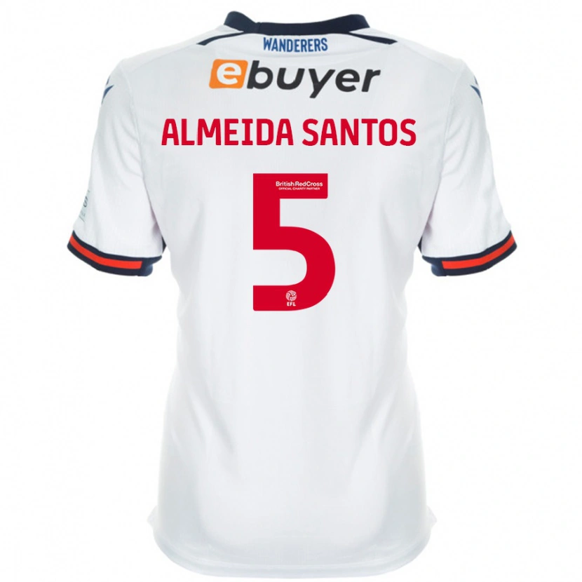 Danxen Niño Camiseta Ricardo Santos #5 Blanco 1ª Equipación 2024/25 La Camisa