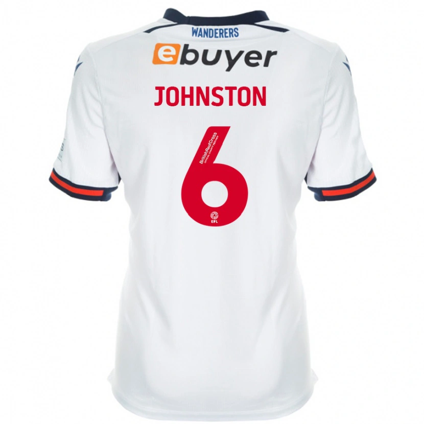 Danxen Niño Camiseta George Johnston #6 Blanco 1ª Equipación 2024/25 La Camisa