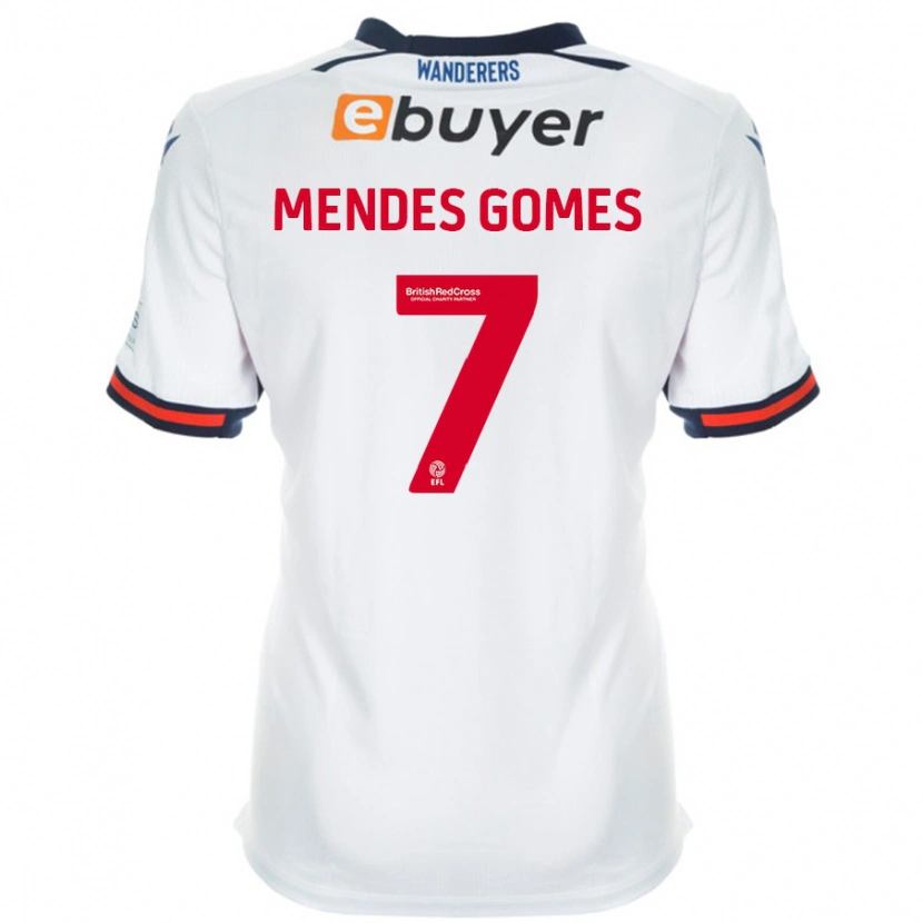 Danxen Niño Camiseta Carlos Mendes #7 Blanco 1ª Equipación 2024/25 La Camisa