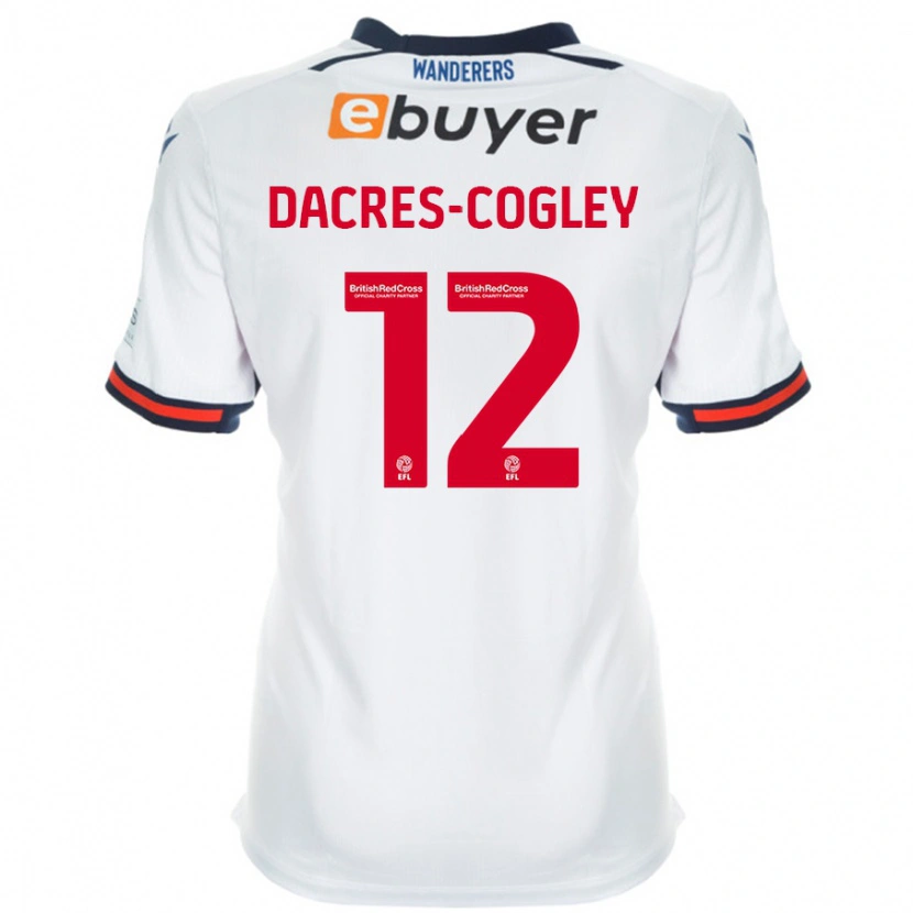 Danxen Niño Camiseta Josh Dacres-Cogley #12 Blanco 1ª Equipación 2024/25 La Camisa