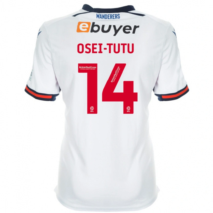 Danxen Niño Camiseta Jordi Osei-Tutu #14 Blanco 1ª Equipación 2024/25 La Camisa