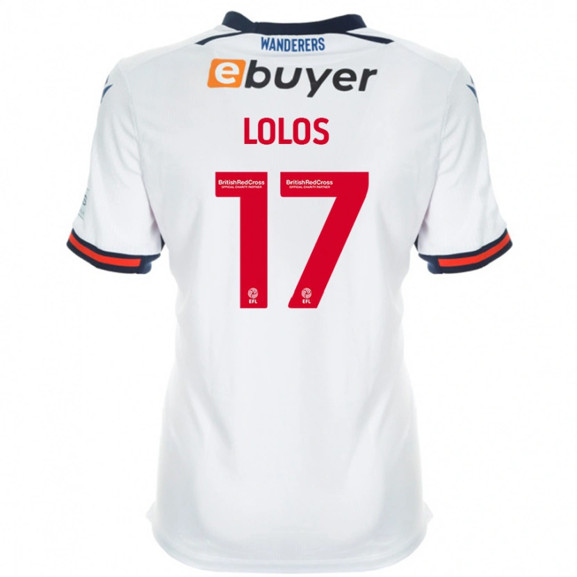 Danxen Niño Camiseta Klaidi Lolos #17 Blanco 1ª Equipación 2024/25 La Camisa