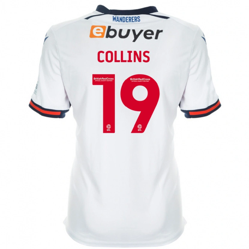 Danxen Niño Camiseta Aaron Collins #19 Blanco 1ª Equipación 2024/25 La Camisa