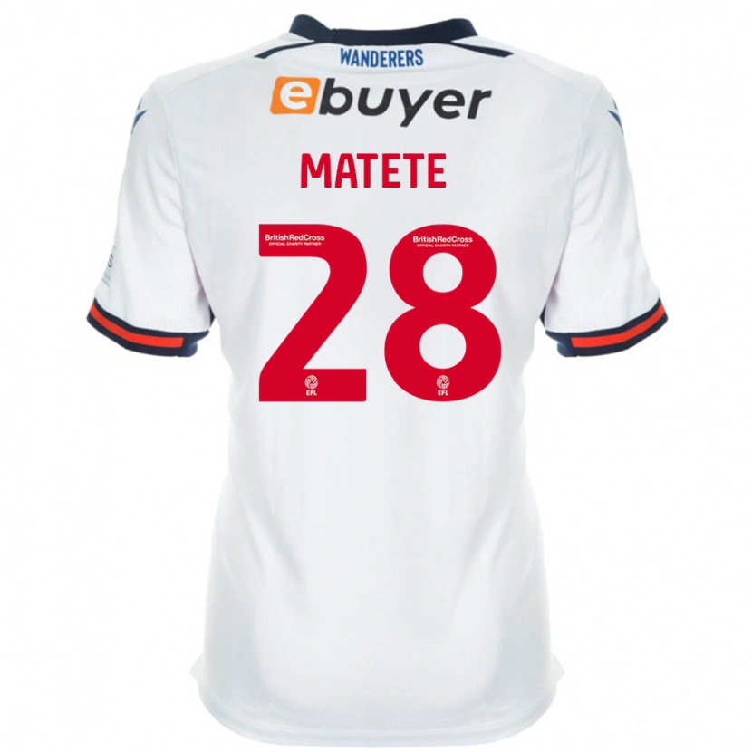 Danxen Niño Camiseta Jay Matete #28 Blanco 1ª Equipación 2024/25 La Camisa