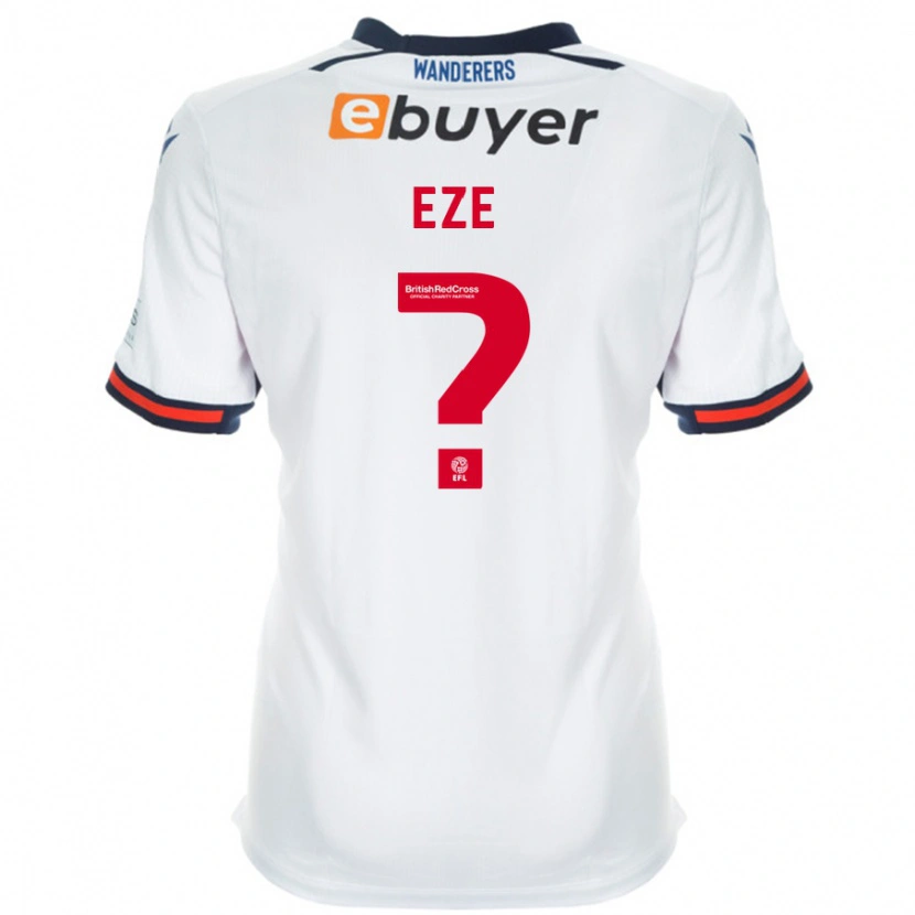 Danxen Niño Camiseta Dubem Eze #0 Blanco 1ª Equipación 2024/25 La Camisa