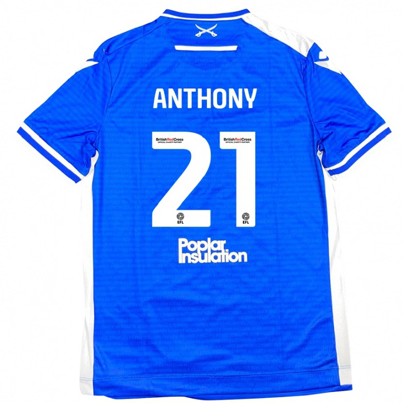 Danxen Niño Camiseta Micah Anthony #21 Azul Blanco 1ª Equipación 2024/25 La Camisa